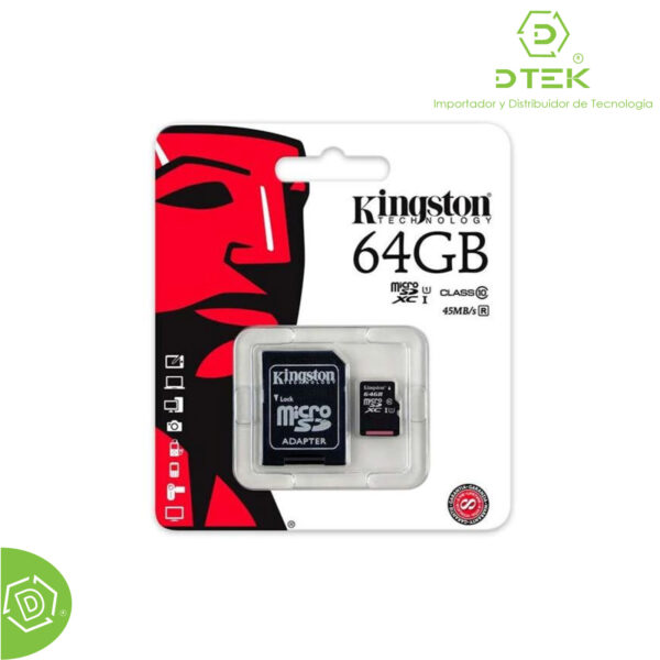 Memoria Micro Sd 64gb Clase 10 Kingston